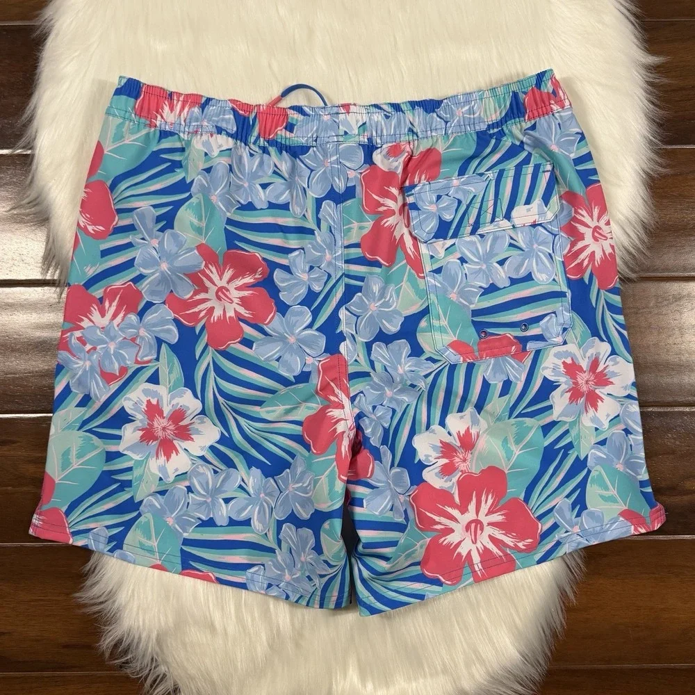 Vineyard Vines Size Medium Floral Tide‎ Blue Printed Piped 7